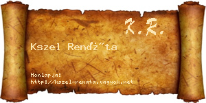 Kszel Renáta névjegykártya