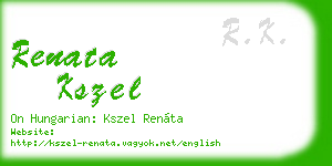 renata kszel business card